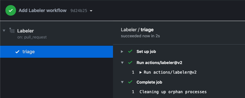 Resultado Github Labeler